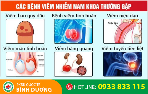 Bệnh viêm nhiễm nam khoa thường gặp