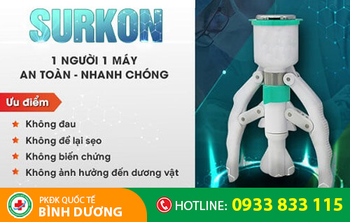 Cắt bao quy đầu bằng máy surkon
