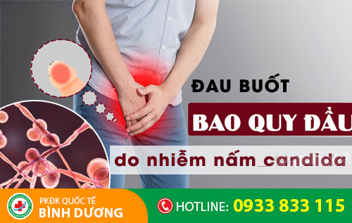 Đau buốt quy đầu do nhiễm nấm candida