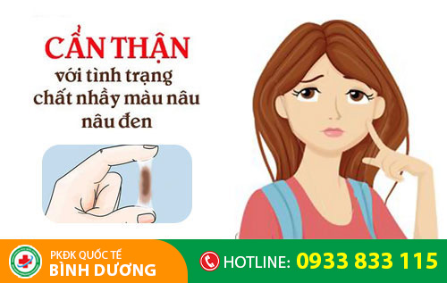 Chất nhầy màu nâu