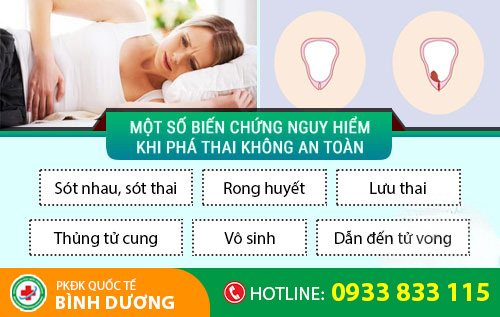 phá thai sẽ dẫn đến nhiều biến chứng nguy hiểm