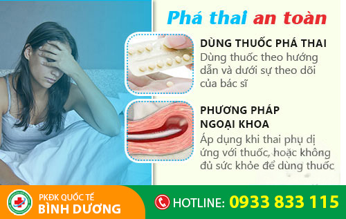 Thai 4 tuần tuổi có thể bỏ bằng thuốc hoặc hút thai