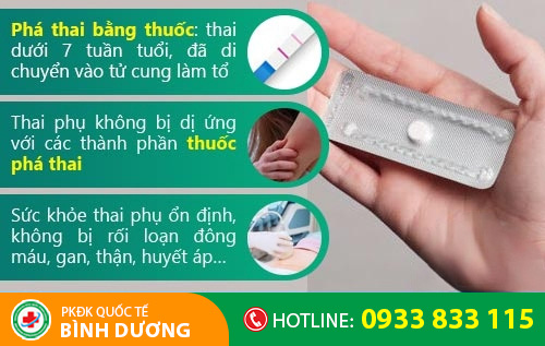 Phá thai 1 tháng bằng thuốc