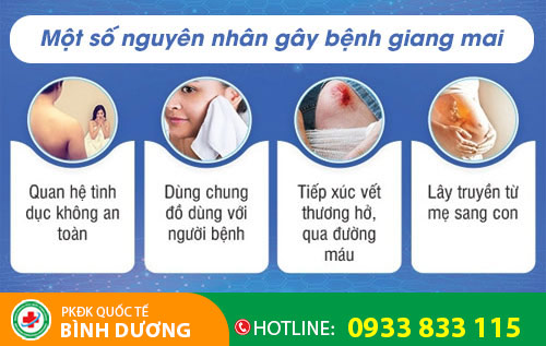Một số nguyên nhân gây bệnh giang mai